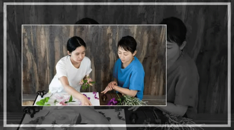 healogyの花柄はレントゲンで撮影されています。